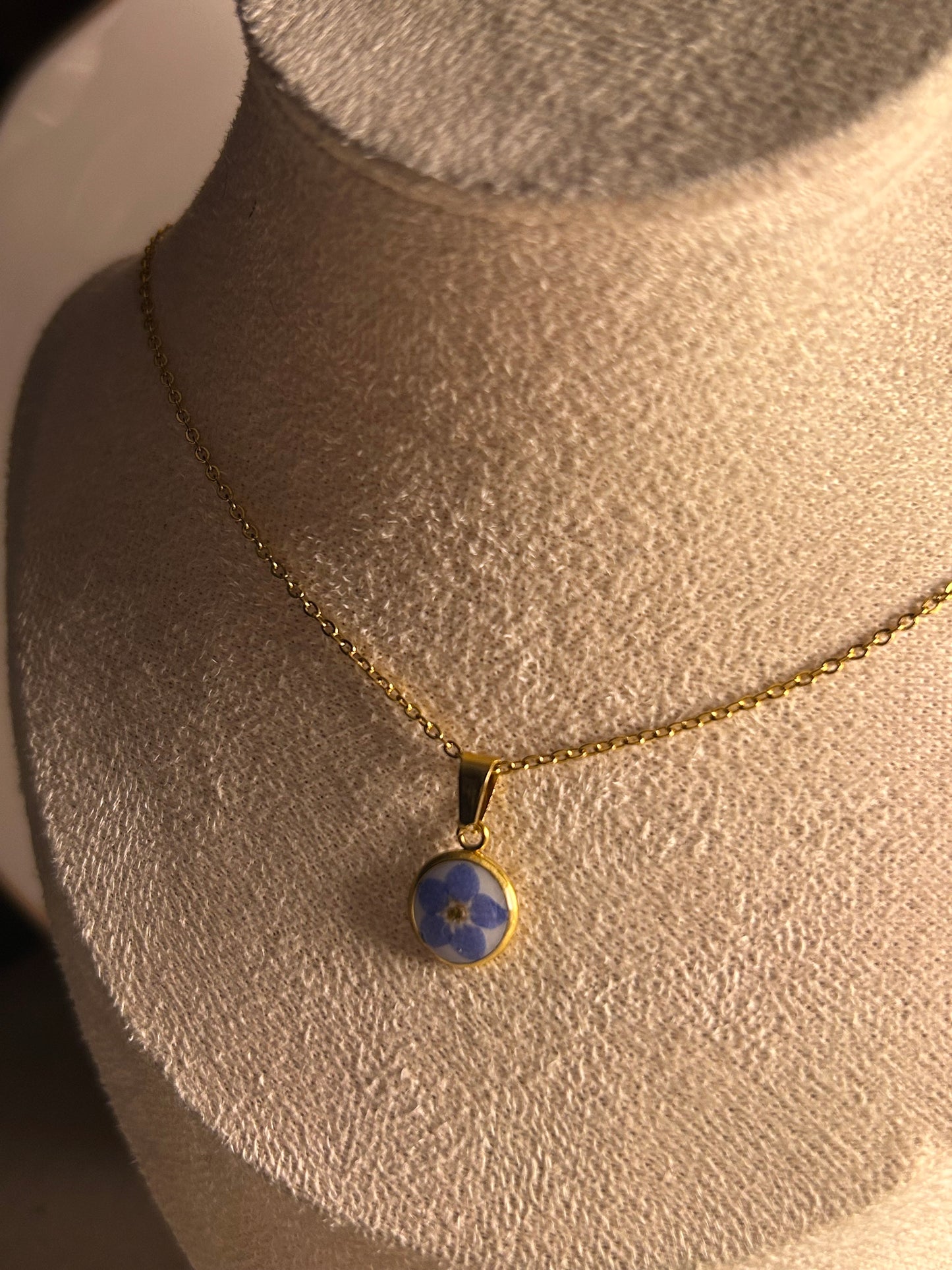 Forget Me Not Mini Necklace  - Round