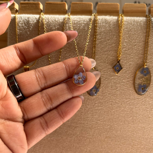 Forget Me Not Necklace - Teardrop