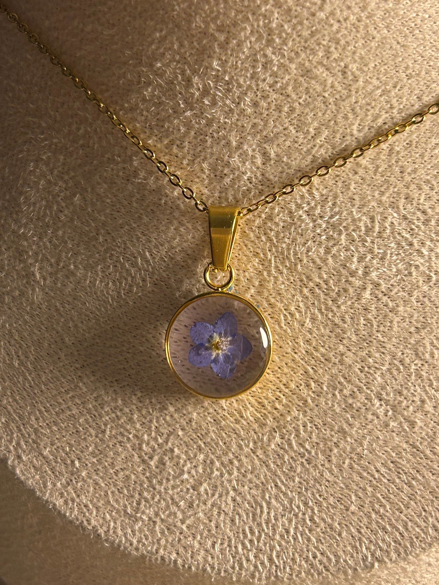 Forget Me Not Necklace - Round