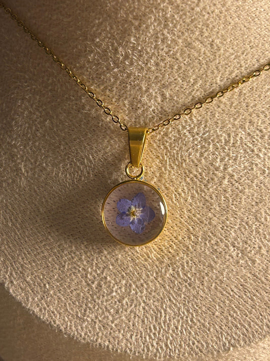 Forget Me Not Necklace - Round